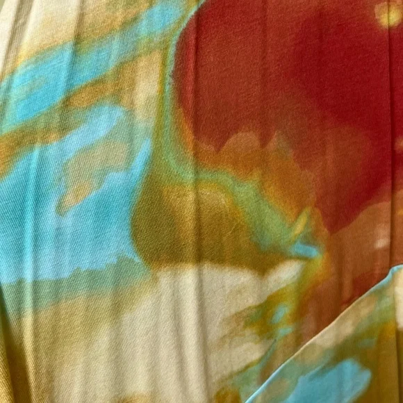 LOGO by Lori Goldstein Yellow and Green Cardigan - Picture 6 of 11